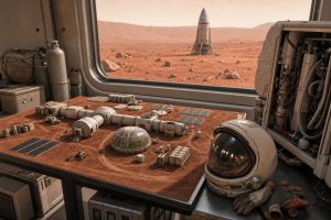 Mars Colonization: When Could Humans Actually Live on Mars? 3 Mars colonization habitat model astronaut helmet and life support unit — TechShack